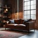 Hudson Leather Sofa with Metal Legs Hudson Leather Sofa with Metal Legs