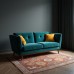 Oslo Teal Velvet Loveseat Oslo Teal Velvet Loveseat