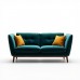 Oslo Teal Velvet Loveseat Oslo Teal Velvet Loveseat