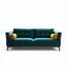 Riviera Teal Velvet Sofa Riviera Teal Velvet Sofa