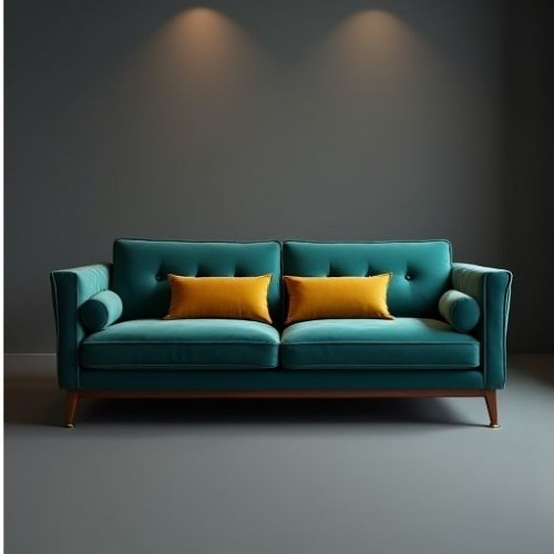 Riviera Teal Velvet Sofa Riviera Teal Velvet Sofa