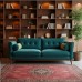 Riviera Teal Velvet Sofa Riviera Teal Velvet Sofa