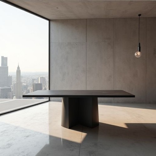 Aethel Monolithic Fin Dining Table Aethel Monolithic Fin Dining Table
