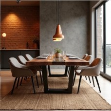 AuraFlow Live-Edge River Dining Table AuraFlow Live-Edge River Dining Table