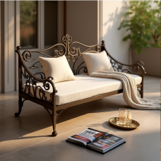 Hollywood Elegance Wrought Iron Daybed Hollywood Elegance Wrought Iron Daybed