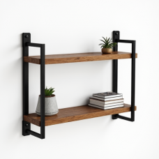 GlamourEdge Industrial Wall Shelf